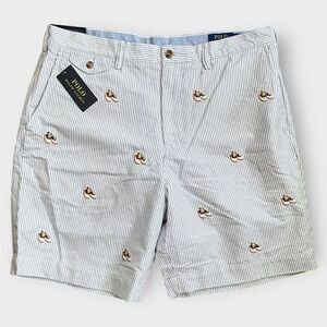 Polo Ralph Lauren 9” Classic Fit Prepster Oxford Shoe Striped Shorts size 36 NWT